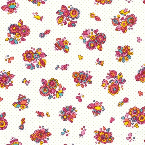 Frolic Floral White