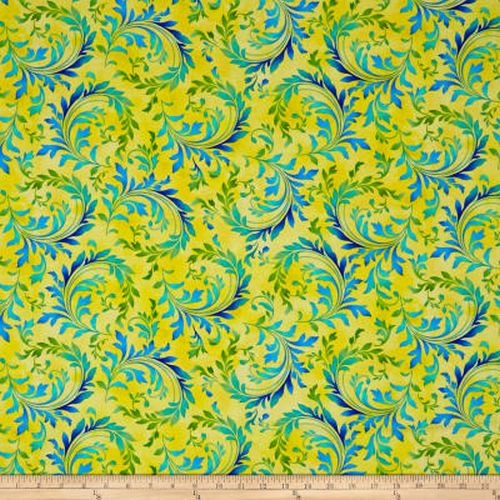 Botanical Blooms Flourish Yellow