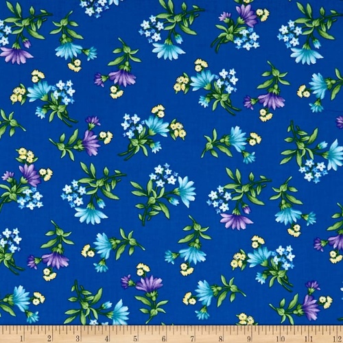 Botanical Blooms Wildflower Toss Blue