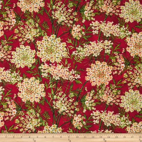 Botanical Blooms Queen Anne's Lace Red