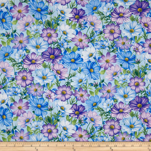 Botanical Blooms Cosmos Blue