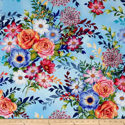 Botanical Blooms Master Floral Blue