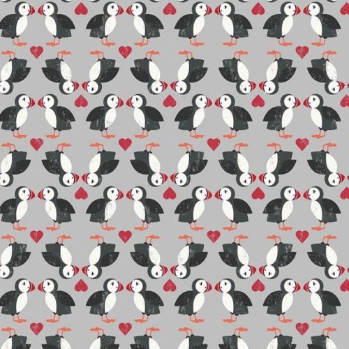 Spindrift Puffin Pairs Grey