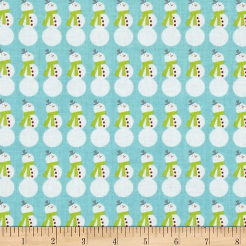 Christmas Basics Snowmen Aqua