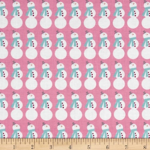 Christmas Basics Snowmen Pink