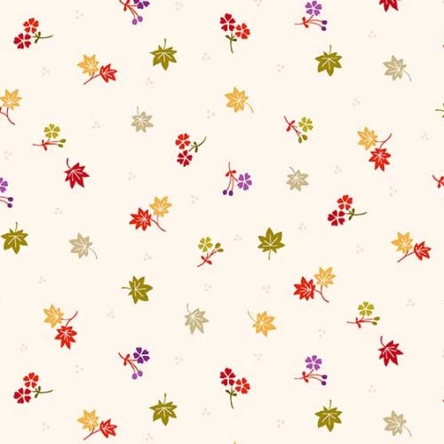 Kimono Japanese Maple Leaves Cream