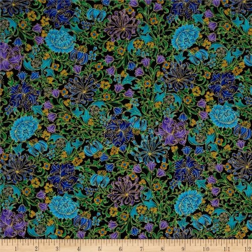 Remnant - Suffolk Metallic Floral 25cm