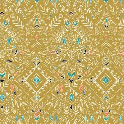 Boho Meadow Abstract Gold