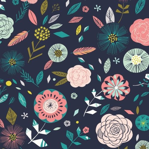 Boho Meadow Floral Blue