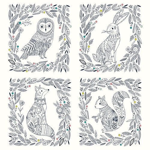 Boho Meadow Animals Panel