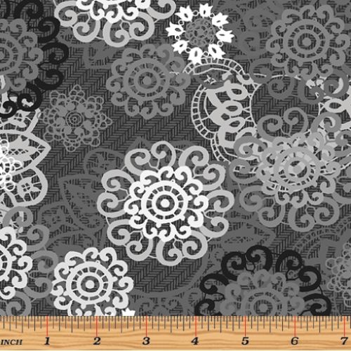 Palermo Textured Medallion Charcoal