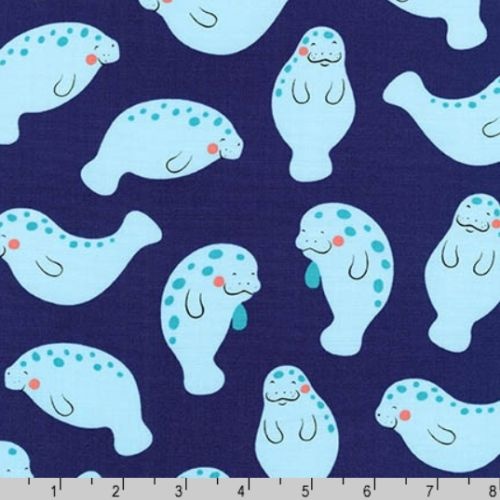 Flippers and Fins Manatees Blue