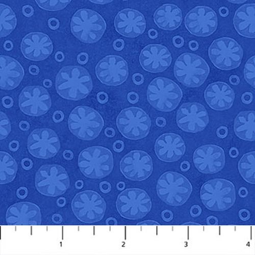 Floral Fantasy Sand Dollars Blue