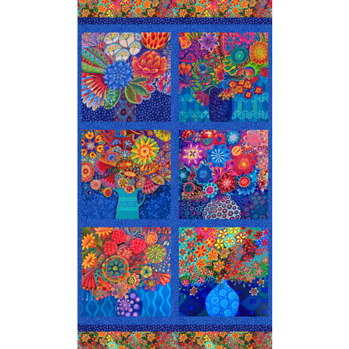 Floral Fantasy Digital Block Panel