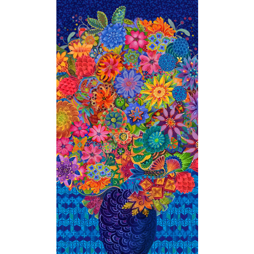 Floral Fantasy Digital Floral Panel