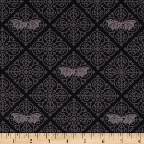 Gothic Bats Grey