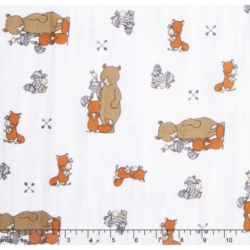 Garden Critter Romp Double Gauze