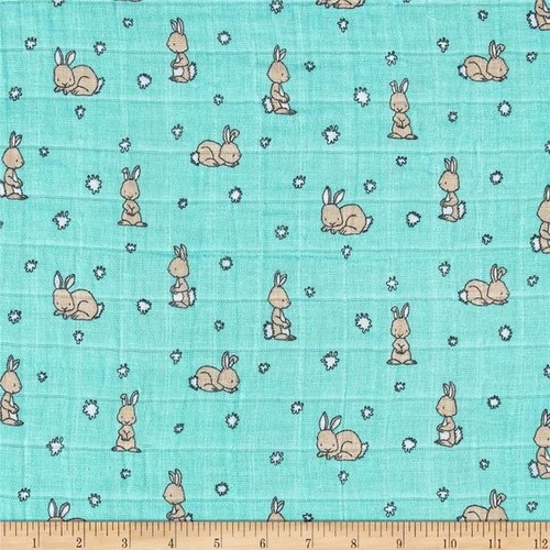 Garden Cotton Tails Bunny Double Gauze