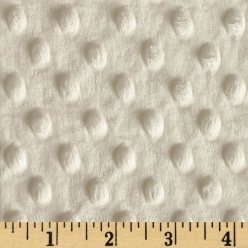 Embossed Dimple Dot Minky Ivory