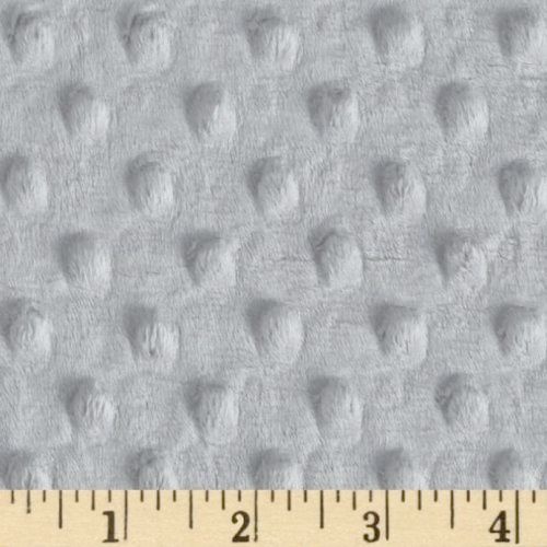 Embossed Dimple Dot Minky Silver