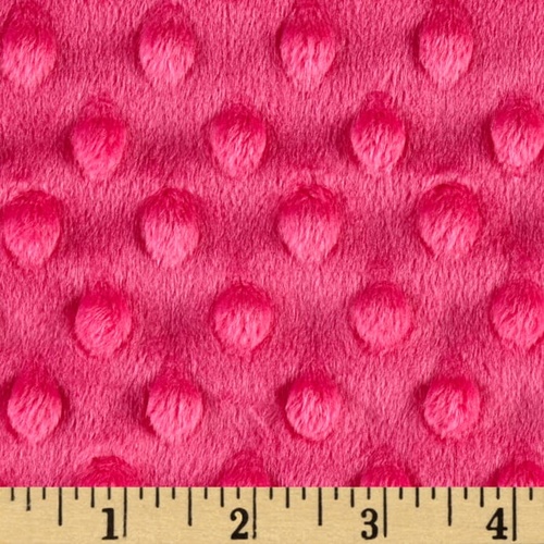 Embossed Dimple Dot Minky Fuchsia