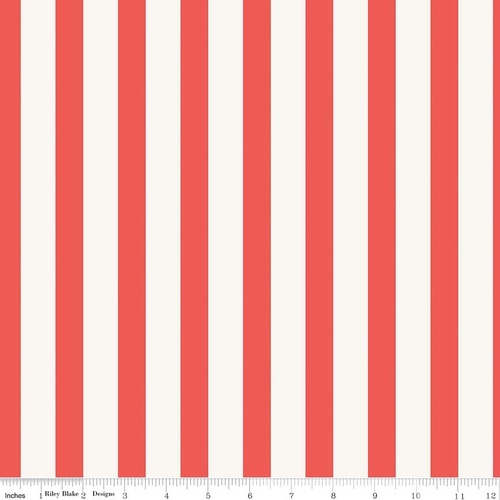 Coral Stripe Per Metre