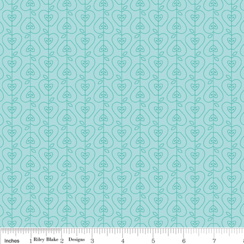 Apple of My Eye Stripe Blue Per Metre