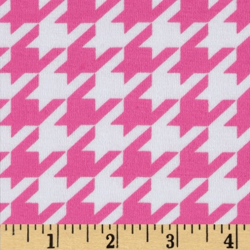 Medium Houndstooth Pink Knit