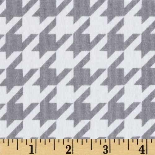 Medium Houndstooth Grey Knit