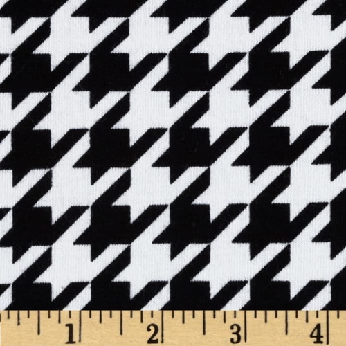Medium Houndstooth Black Knit