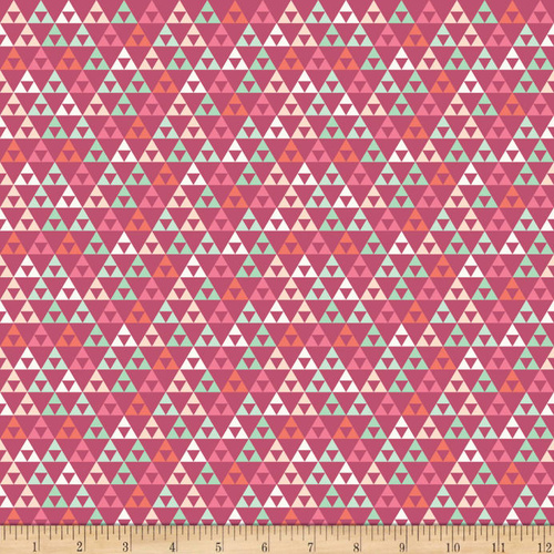 On Trend Triangles Raspberry Knit