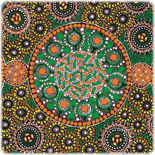 Aboriginal Fresh Life After Rain Green