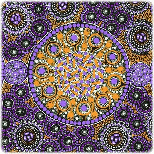 Aboriginal Fresh Life After Rain Purple