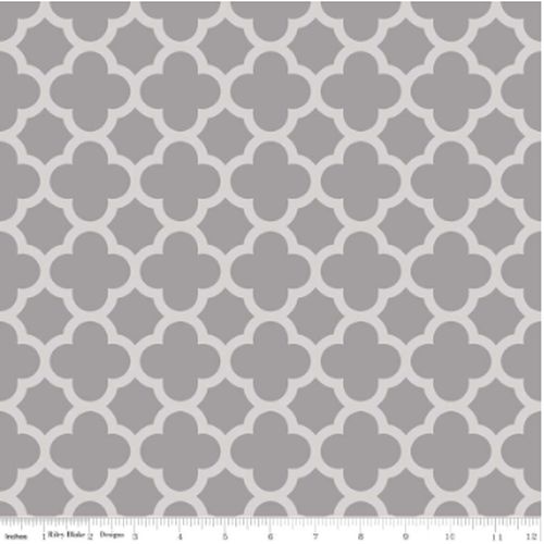 Sparkle Geo Quatrefoil Silver Grey