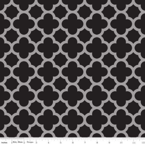 Sparkle Geo Quatrefoil Black
