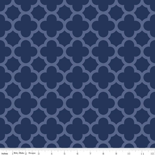 Sparkle Geo Quatrefoil Navy