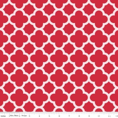 Sparkle Geo Quatrefoil Red
