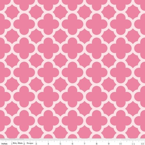 Sparkle Geo Quatrefoil Hot Pink