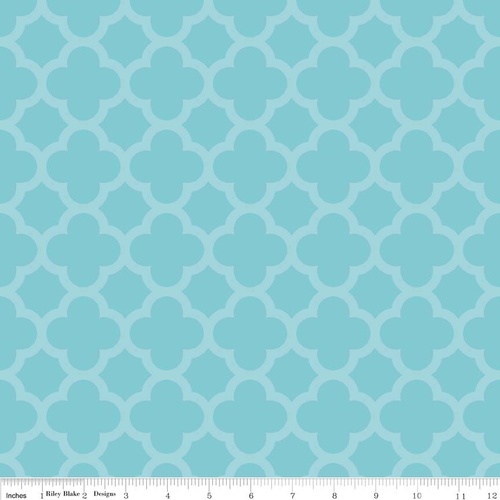 Sparkle Geo Quatrefoil Aqua