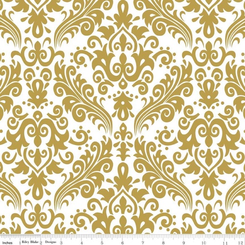 Sparkle Hollywood Damask Gold