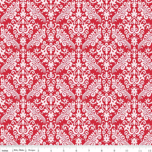 Sparkle Hollywood Damask Red