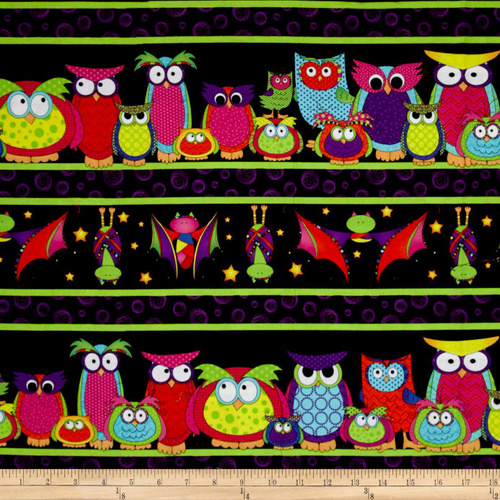 Happy Owl Bats Stripe