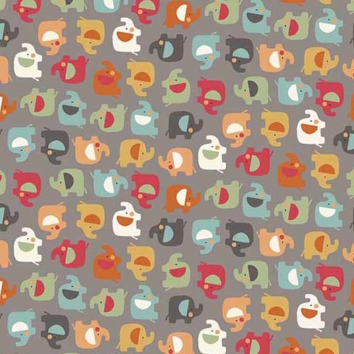 Ellie Mini Elephants Hessian Grey