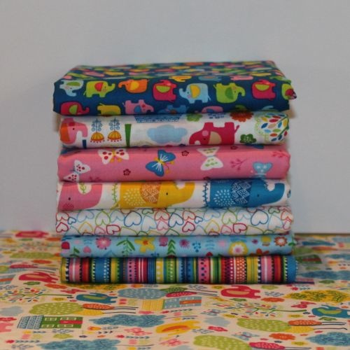 Ellie Elephant FQ Bundle Bright