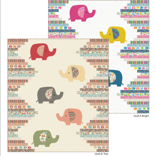 Ellie Elephant Quilt Kit Bright