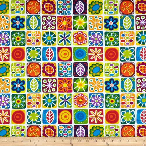 Doodlicious Flower Tiles White