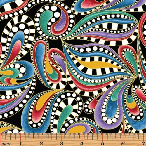 Cat-i-tude 2 Paisley Swirl Multi Black