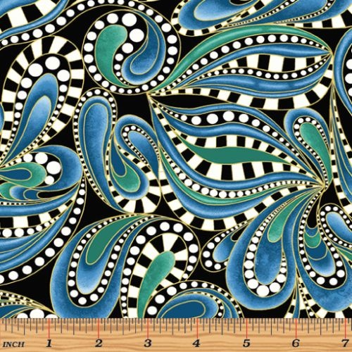 Cat-i-tude 2 Paisley Swirl Blue