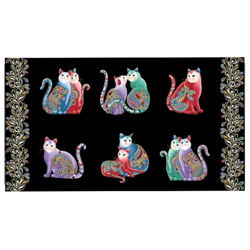 Cat-i-tude 2 Purrfect Together Black Panel