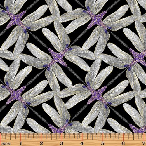 Dragonfly Dance Pinwheel Geo Black